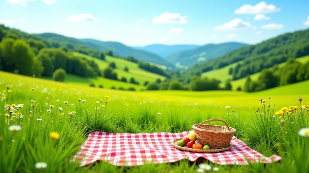 Scenic Czech meadow with rolling hills